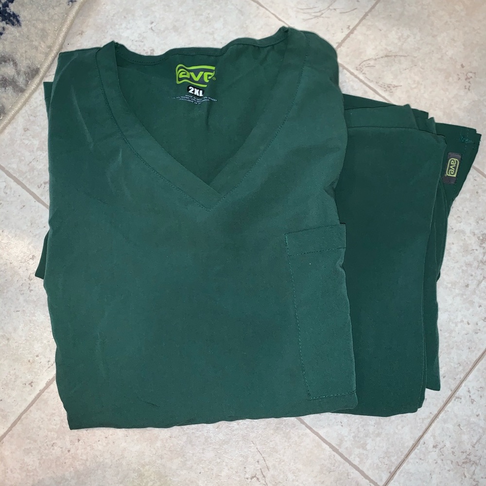 Medline Ave Hunter Green Scrub Set Xl/2xl! Gem